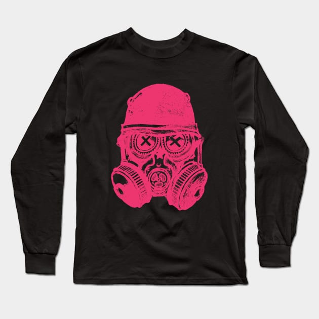 Gas mask skull Long Sleeve T-Shirt by mangulica